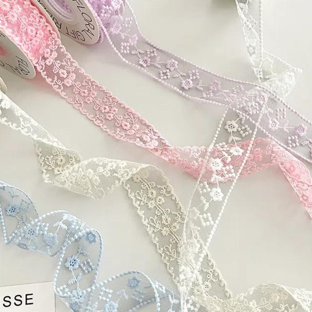 Decorative 38mm Lace Carved Ribbon 8 Yards Handmade DIY Silk Ribbon Hollow Gift Materials Gift Wrapping Ribbon Cloth
