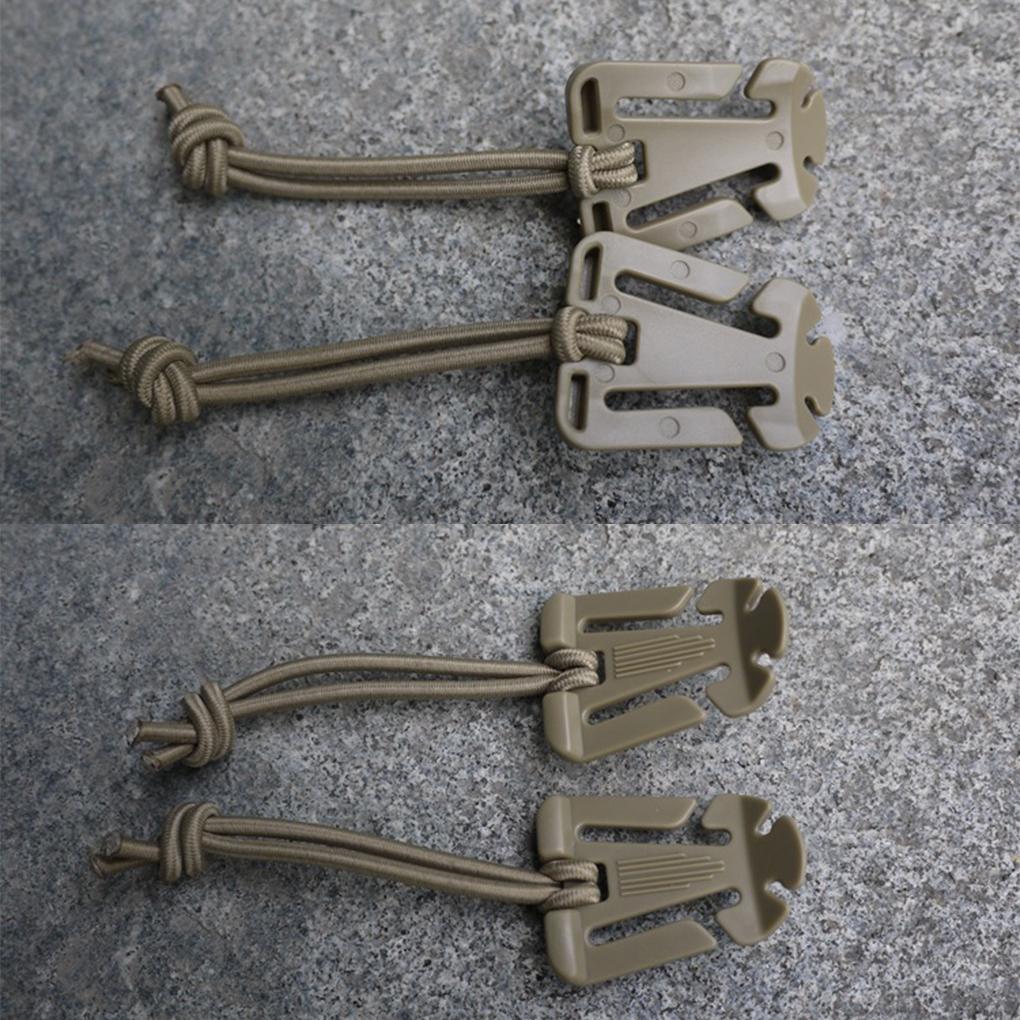 4Pcs Backpack Buckle Mini Tactical Clips Multifunctional Elastic Strings Carabiner Household Outdoor Camping Bag Tools
