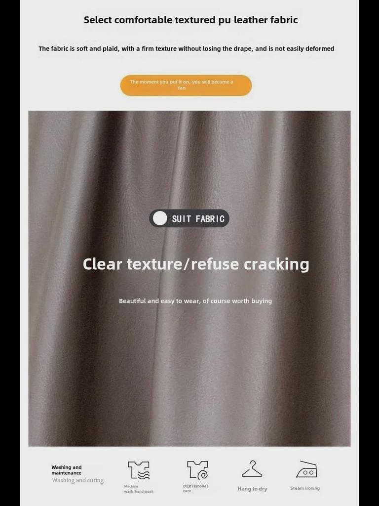 2024 Autumn/Winter PU Leather Midi Skirt - Versatile Fashion with Elastic Waist and Umbrella Design.