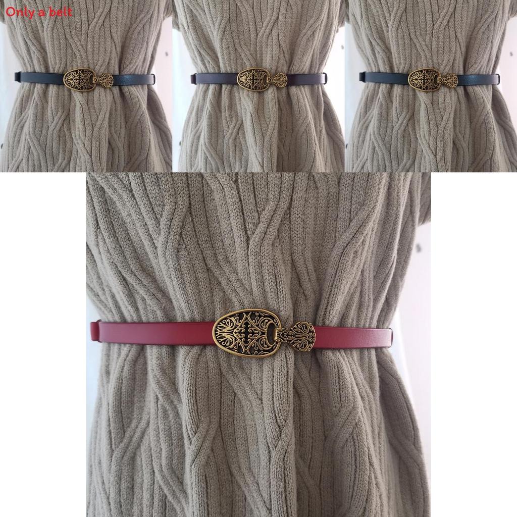 Leather Belt Women Fashion Casual With Metal Buckle For Jeans And Dresses