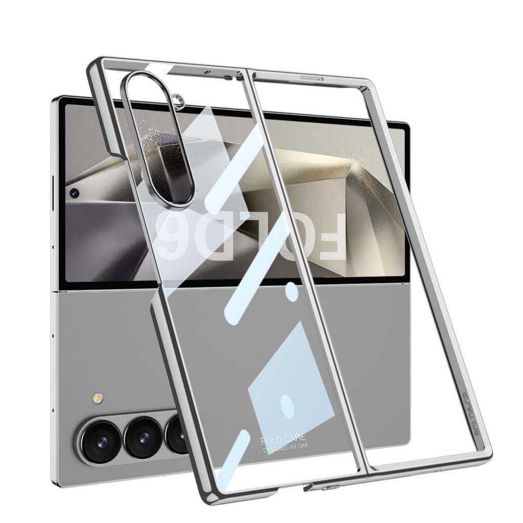For Samsung Galaxy Z Fold 6 Case Luxury Ultra Thin Electroplated Transparent Shockproof Protection Hard Back Cover Accessories