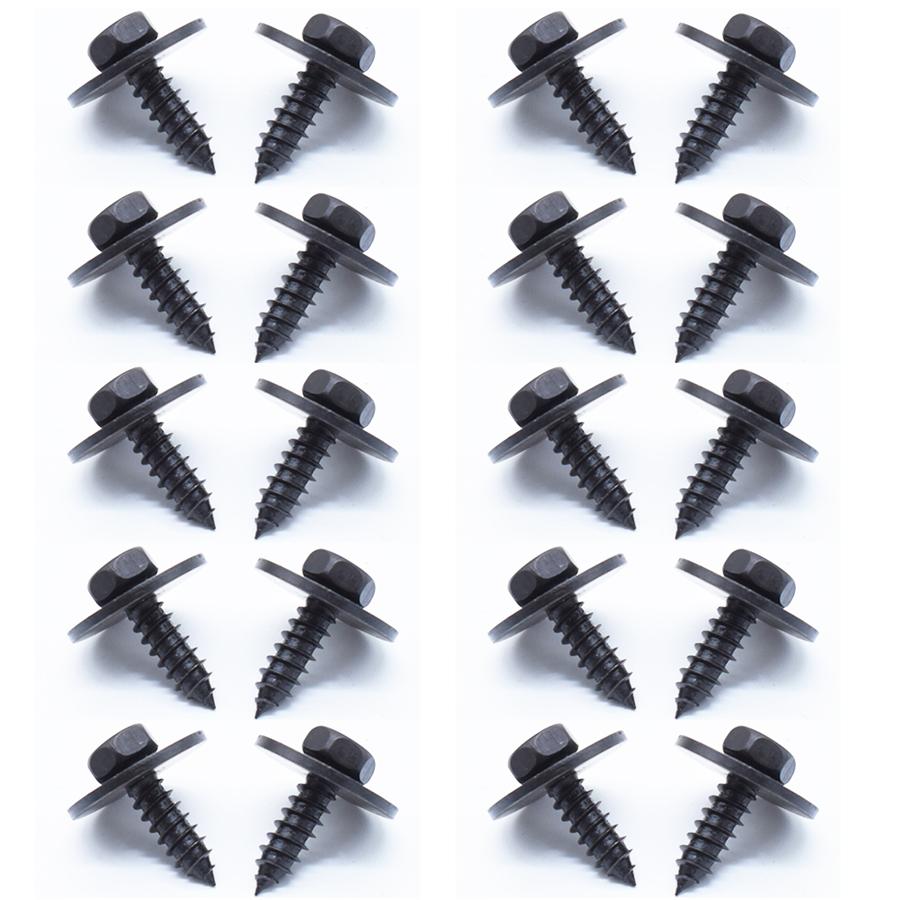 50x Car SUV Repair Screws Body Fender Bumper Clips 8mm Hex Washer Head Universal