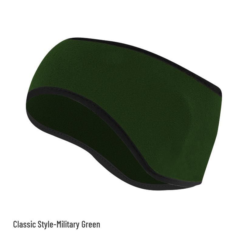 Fleece Warmes Ohrband: Dickes breites Stirnband für Herbst- und Winterradfahren - Winddichte und kältefeste Ohrenschützer.