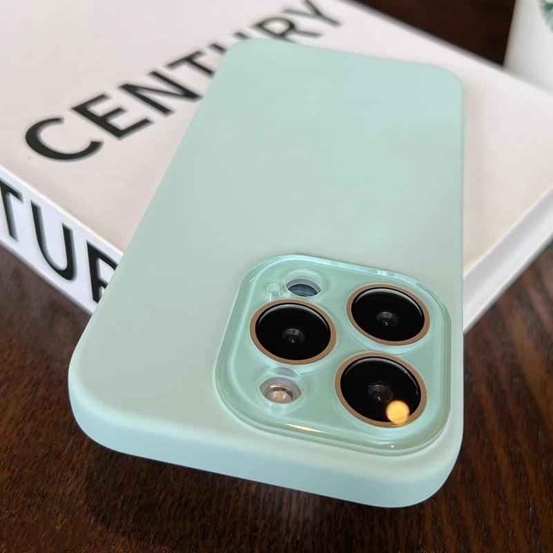 Applicable To IPhone 16 Apple Phone Case Liquid Silicone Magnetic Light Cyan 14 All Inclusive Lens Film 13 Anti Fall