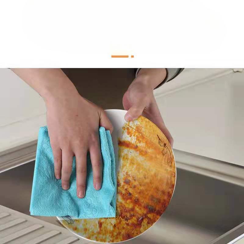Microfiber Children's Hand Towels Square Towels Absorbent Scouring Pads Cleaning Cloths Printed Fabric Dishcloths Kitchen Cleaning Cloths