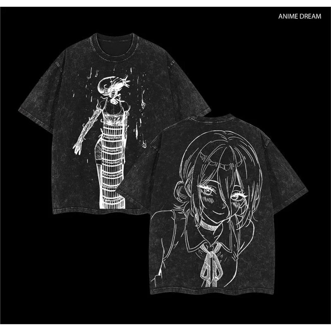 

Ланцюговий пила Ман Резе Арка Аніме Прана Асиметрична Футболка Чоловічий Одяг Вінтажна Асиметрична Футболка Харадзюку Y2k Бавовна Вуличний Стиль Жіночий Чоловічий Одяг L