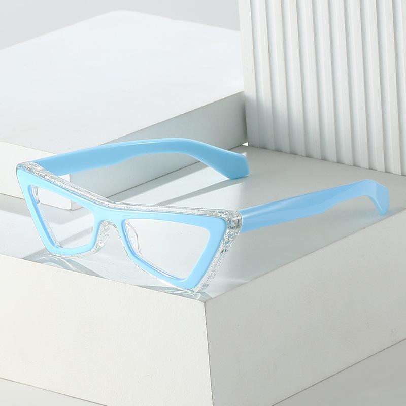Cat Eye Anti-Blue Glasses, Personalized Men'S And Women'S Flat Glasses, Street Shooting Frame Glasses