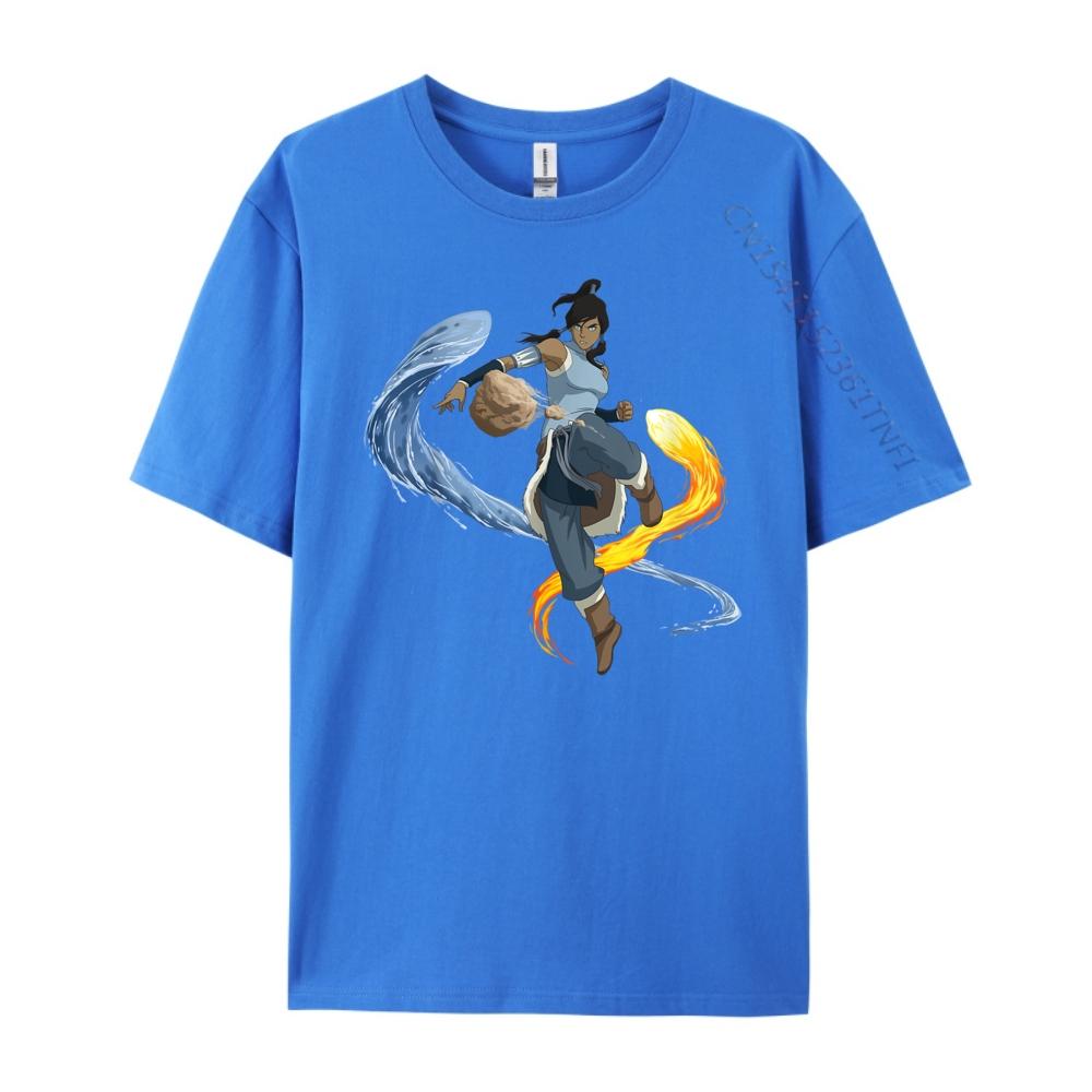 Die Legende von Korra Bändigen Wasser Feuer und Erde Christliches T-Shirt Herren Übergroßes T-Shirt Vegan