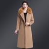 Winter Warm Frauen Graben Mantel Wolle Dicke Weibliche Lange Windjacke Schlank Einreiher Frauen Outwear