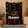 Custom Name Personalized Five Nights at Freddy's Print Blanket, Home Decor, Bedroom, Sofa, Camping, Couch, Gifts for Birthday Christmas