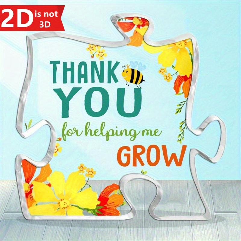 Teacher Appreciation Acrylic Sign. Thank You Gift for Birthdays, Graduation or Retirement.