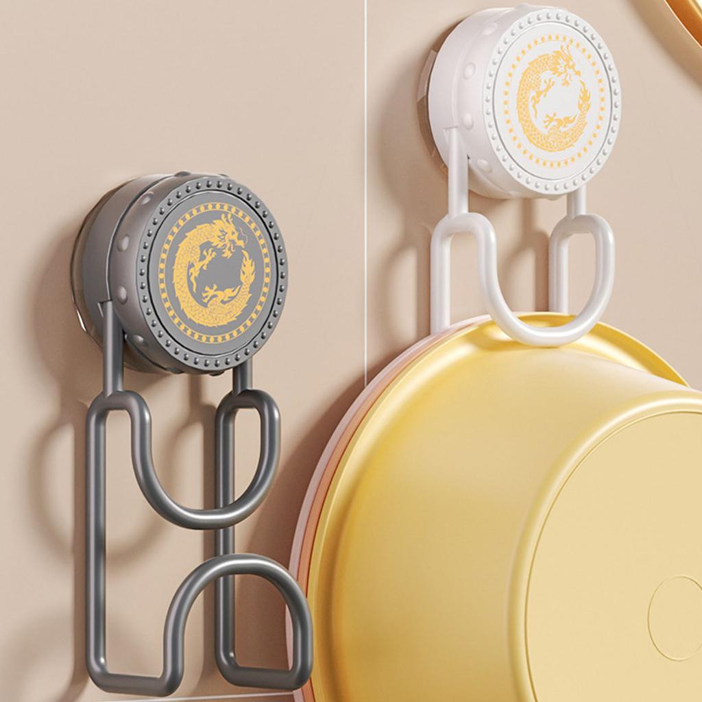 Space Efficient Suction Mounted Holder For Small Area Secure Adhesive Hook Waterproof Multipurpose Bathroom Storage