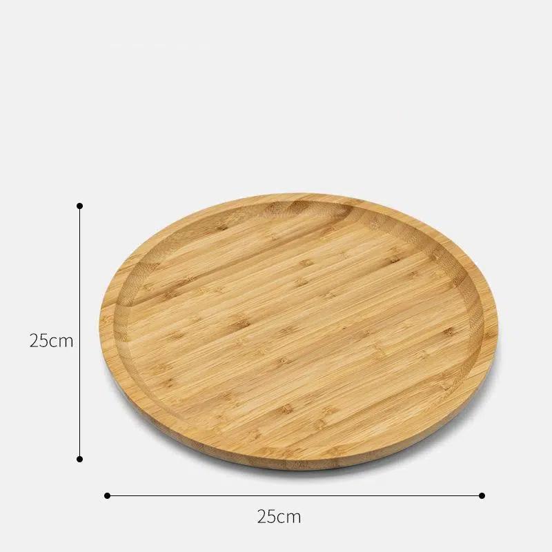 Bamboo Wooden Storage Tray Square Tea Coffee Cup Tray Breakfast Dinner Plate Bread Fruit Cake Food Serving Tray On Sale