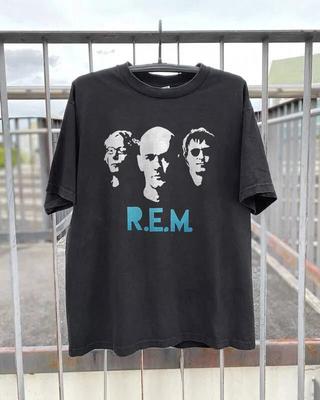 R.E.M. Band Graphic T-shirt Unisex Black Cotton T-Shirt