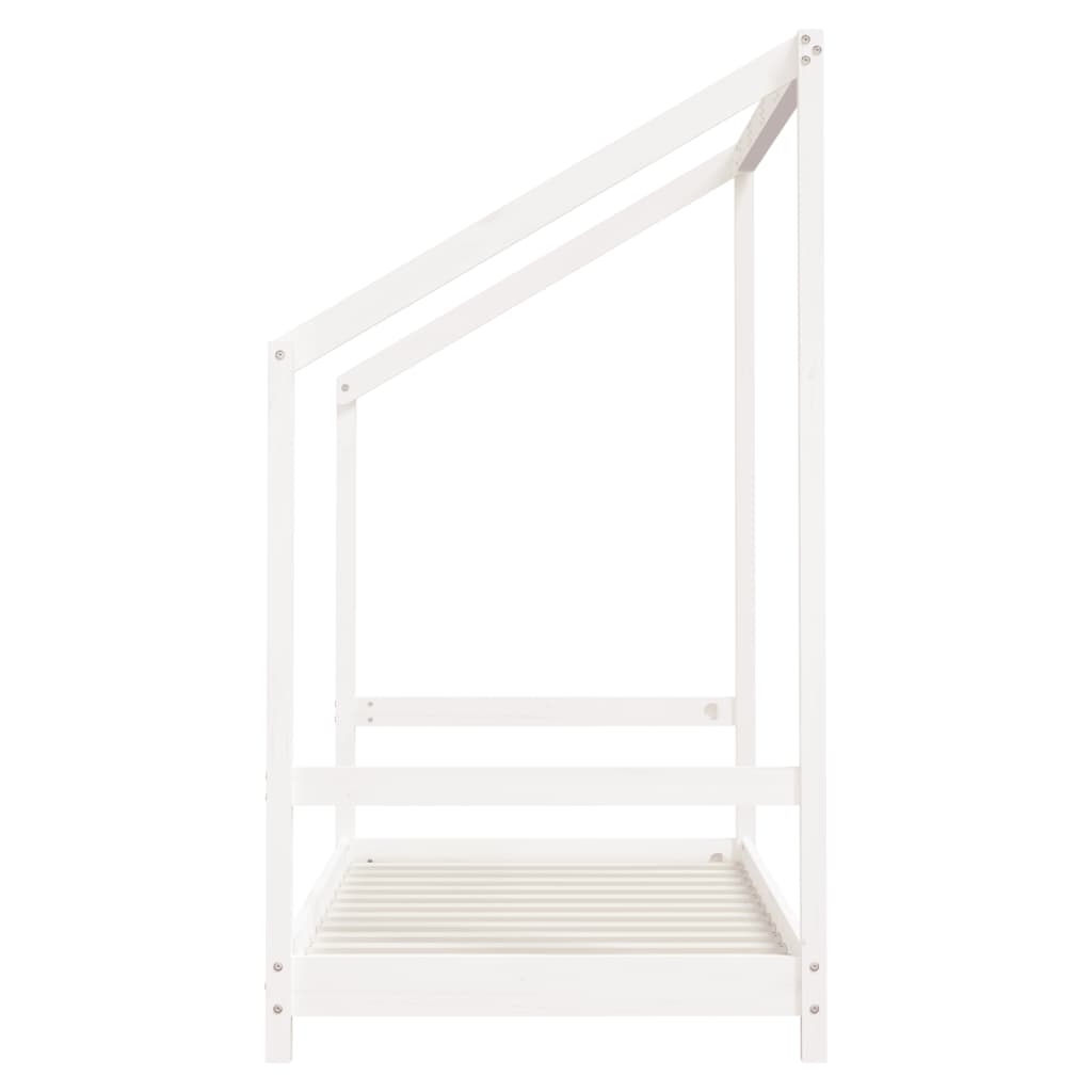 Kids Bed White 80 x 160 cm Solid Pine Wood