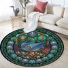 Oceanic Glass Round Area Rug Under Office Chairs Bedroom Living Room Home Decor