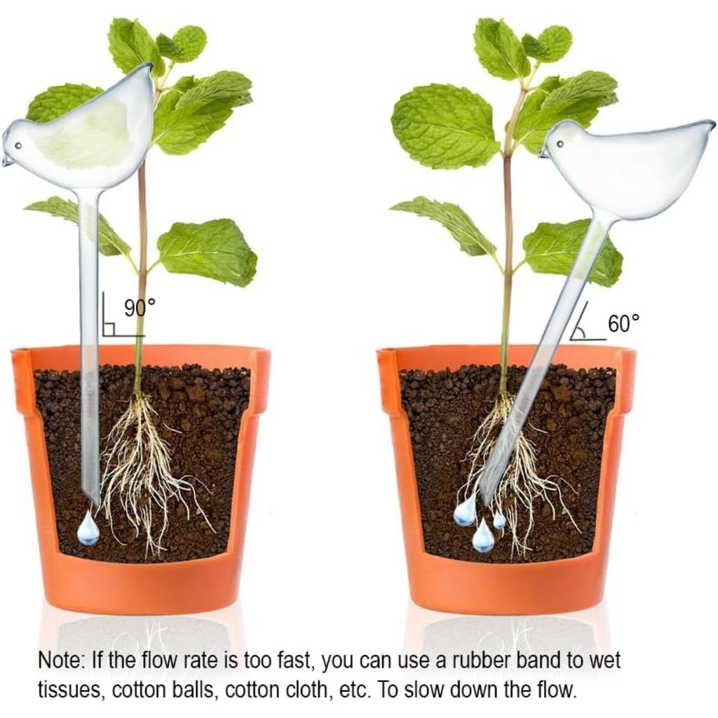 Plant Self Watering Globes Glass Water Bulbs for Planter Insert Self Watering Devices Automatic Plant Waterer Spikes for Indoor Outdoor Plants