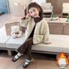 Autumn/Winter Girls' Plush Lambswool Sweater - Warm Forest Style