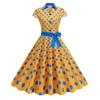 Polka Dot French Retro Hepburn Collar Dress 2025
