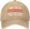 My Job Is Top Secrets Even I Dont Know What Im Doing Hat Unisex Dad Hats Trendy Cap