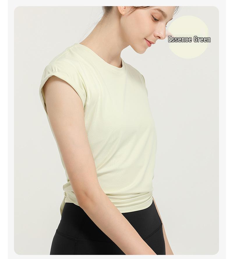 Women's Quick-Dry Sports T-shirt with Stylish Back Design for Yoga and Fitness