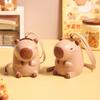 Summer Creative New Product Cartoon Capybara Neck Fan Mini Portable USB Charging Wearable Lanyard Electric Fan