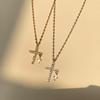 New Simple Zirconia Cross Trend Niche Creative Light Luxury Pendant Necklace Women's Clavicle Chain Fashion Pendant Accessories