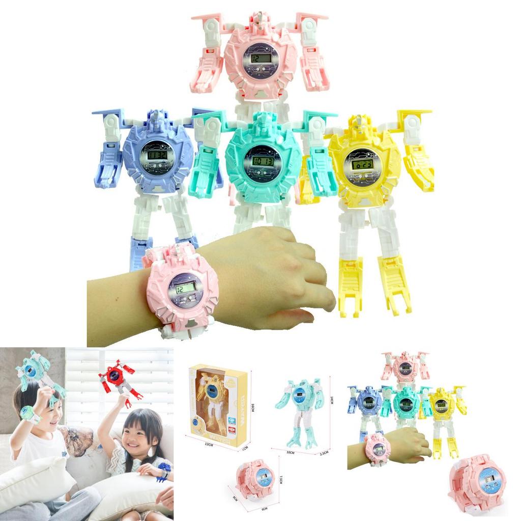 Children's Transforming Robot Electronic Watch Two Forms Toy For Kids