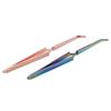 Holographic Rose Gold Stainless Steel Nail Tips Sculpting Shaping Tweezers for Nail Art UV Gel Extension