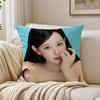 Kim Ji Won Queen of Tears Cushion Cover Linen Minimalist Soft  for Sofa Bed Home Room Decor