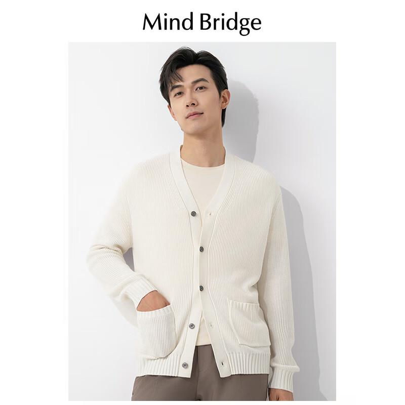 

Mind Bridge Men s V-Neck Wool Blend Cardigan 2XL