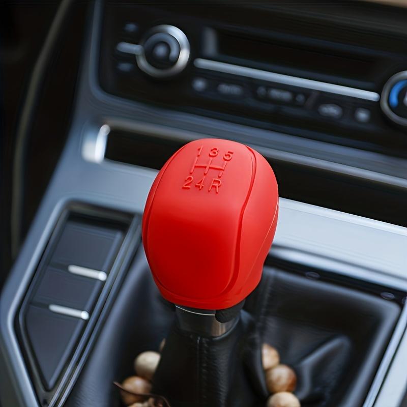 2Pcs/set Anti-Slip Silicone Gear Shift Cover for Manual 6-Speed Cars Durable Interior Accessory