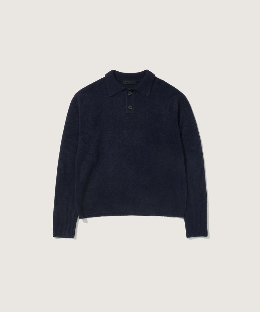PLAC Sleeve Point Collar Knit Navy