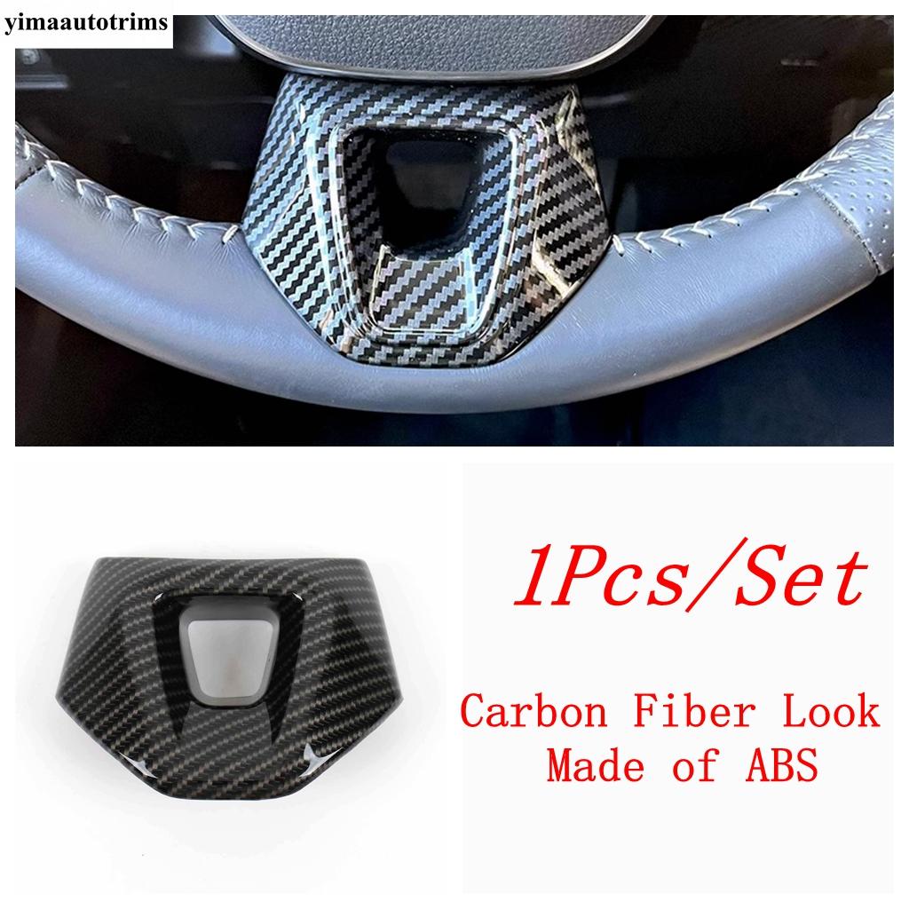 Steering Wheel Frame Decoration Cover Trim For Toyota C-HR CHR 2024 2025 ABS Black / Matte / Carbon Fiber Accessories Interior
