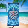 Popular Ocean Turtle Pattern Beach Towel Microfiber Absorbent Bath Towel Quick-Drying Double-Sided Velvet Beach Blanket
