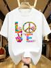 WZM1021228Creative Letter Printed Plus Size Unisexs Round Neck Summer Casual Short Sleeved Street Fashion Versatile Tshirt