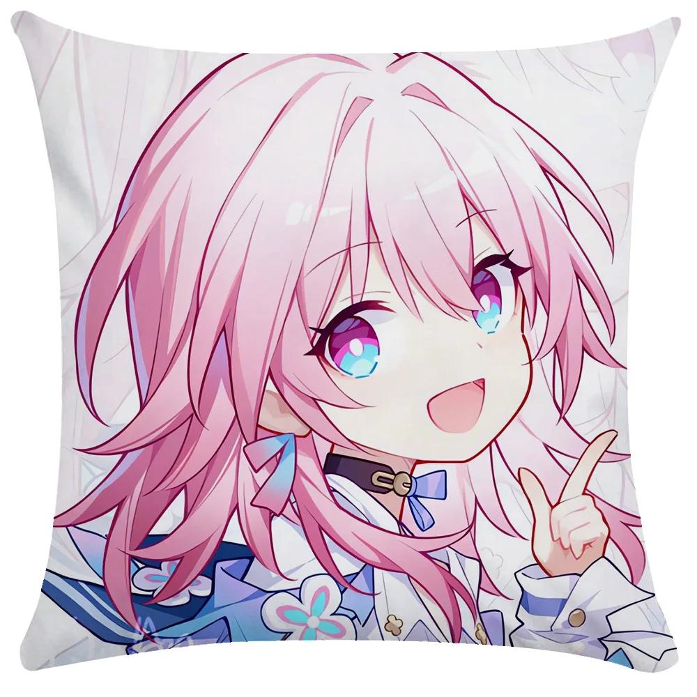 Anime Honkai Star Rail Pillowcase Cosplay Cute Comic Print Cushion Cover Cartoon Cute Living Room Decoration Body Pillow Cover