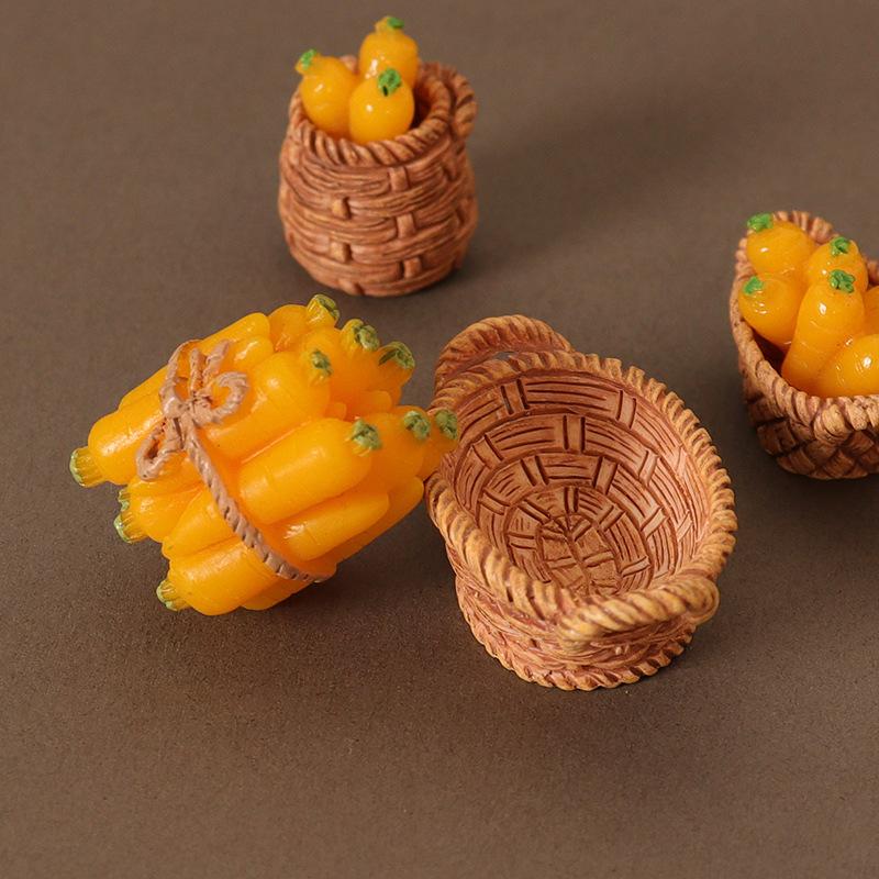 1 набор 1/12 кукольный домик имитация морковных корзин кукольная кухня корзина для хранения продуктов украшения кукольные домики аксессуары