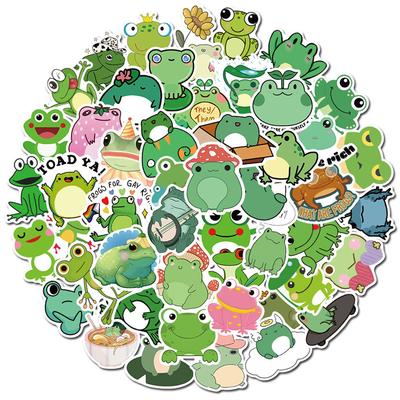 50Pcs/Set Cute Frog Series 04 Stickers DIY Fashion Mixed Waterproof Doodle Decals Stickers