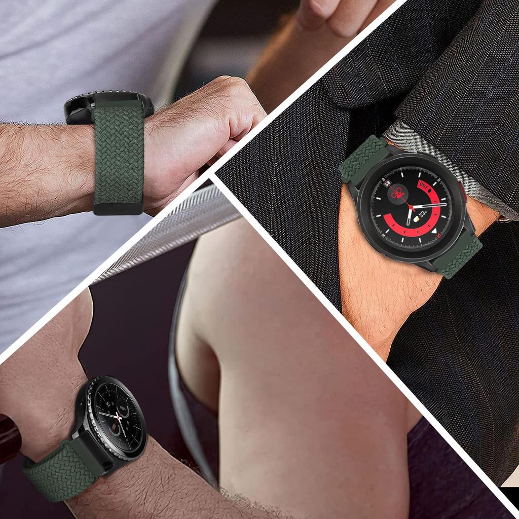 Strap For Samsung Galaxy Watch 7 6 4 classic/5 pro/active 2/s3/46 braided solo loop bracelet Huawei watch GT2 3 4 20mm/22mm Band