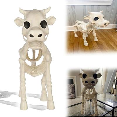 Halloweenská dekorace kostra krávy Rekvizita lebky krávy pro halloweenskou domácí dekoraci