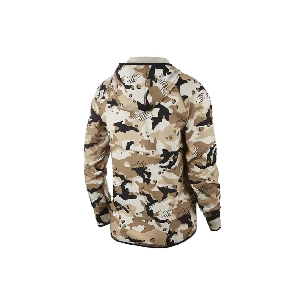 Nike Dri-Fit Camouflage Full-Print Zip Hooded Jacket Men Jackets Light-Brown AQ1150-008