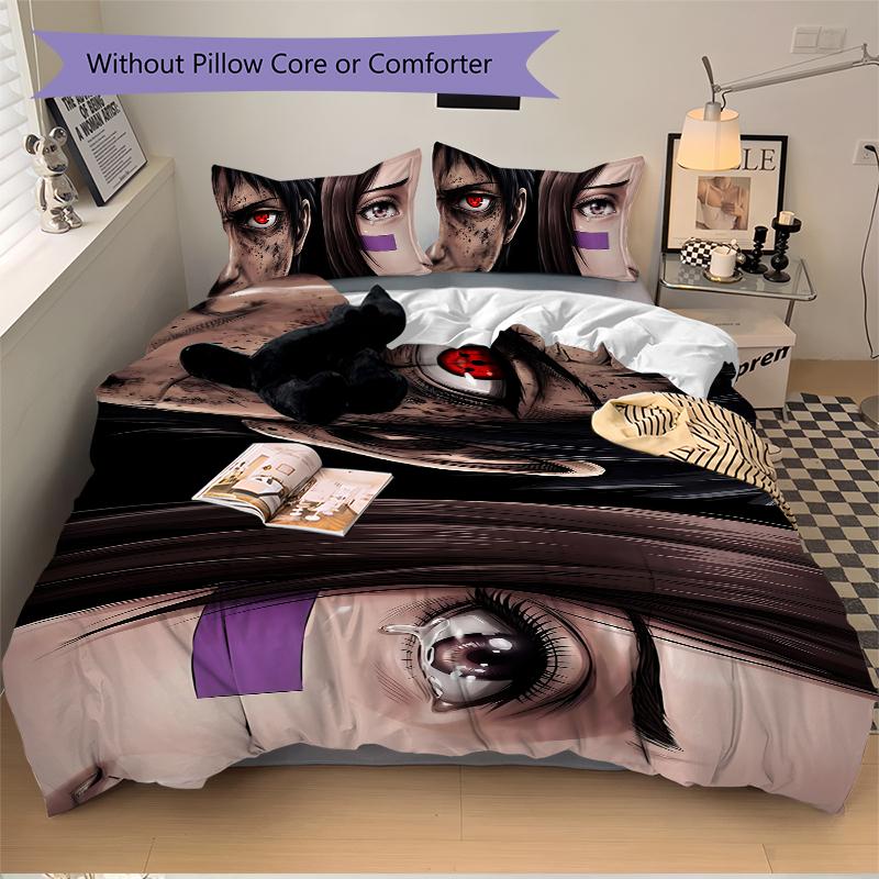 3Pcs Eyes Soul Bedding Set Soft Fabric Duvet Cover Pillowcases Home Xmas Halloween Gift 1 Duvet Cover 2 Pillowcase S1429