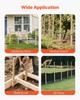 Wooden Garden Stakes, 25 Pcs 19.05×19.05×1219.2 Mm Survey Grading Stakes, Garden Ground Stake with Sharp Point, Fir Wood Plant Support Stake, Sign