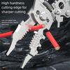 Foldable Wire Stripper Crimping Pliers Tool Multi Function Design For Electrician Work With Compact Steel Construction