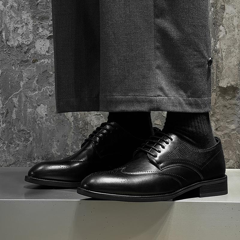 Luxury Groom Wedding Leather Shoes High quality leisure and business style design Dress up party -46 Gentlemen's versatile shoes