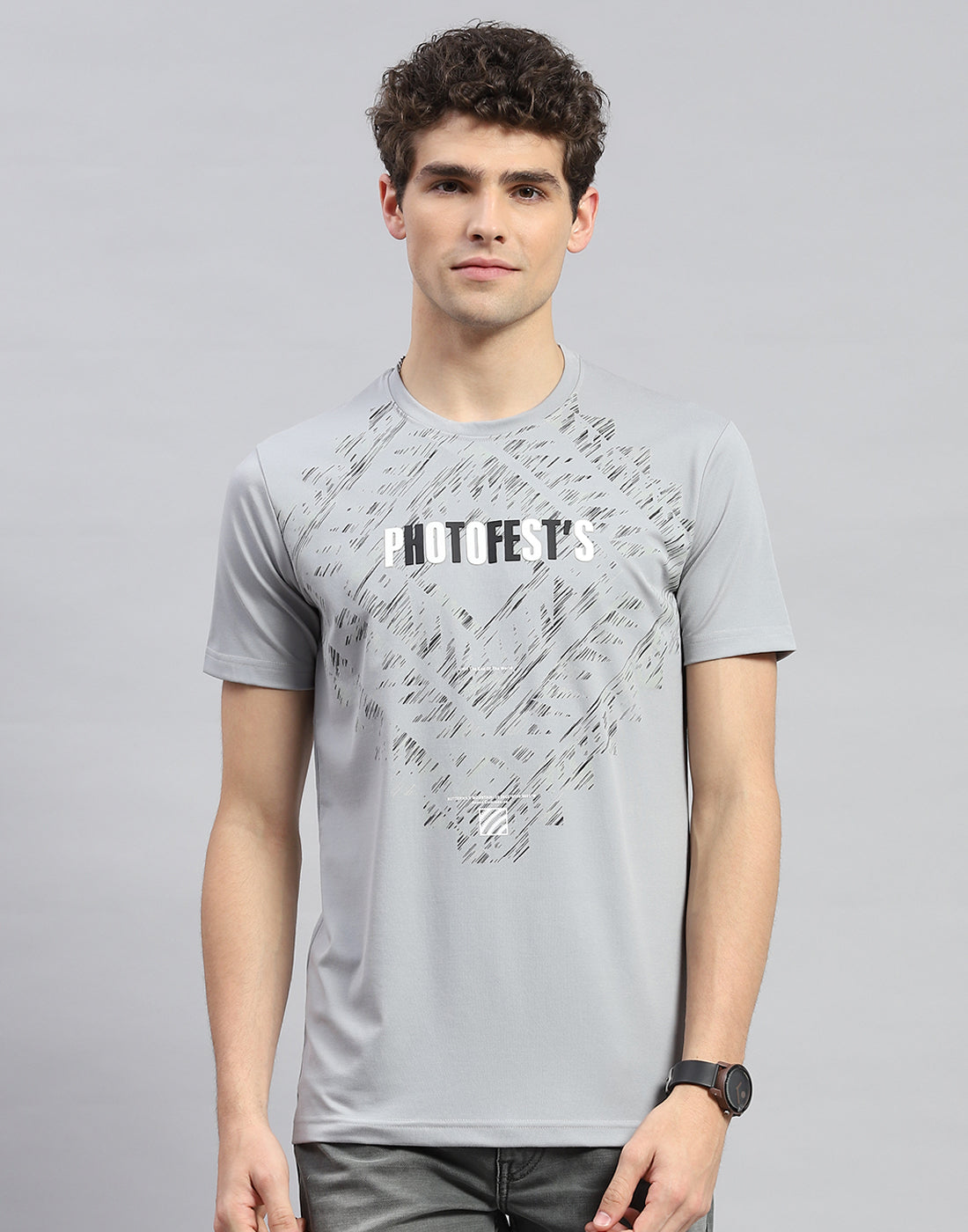 Monte Carlo Men Regular Fit Grey Tshirt L серый
