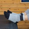Five-finger Cotton Thread Men's Toe Casual Socks, Mid-calf Five-toe Business All-season Cotton Socks