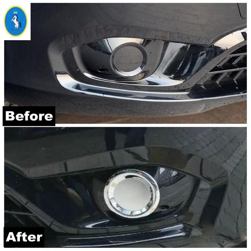ABS Chrome Front Fog Light Lamp Ring Circle Frame Eyebrow Sticker Cover Trim Accessories For Mercedes-Benz Vito W447 2017 -