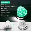 REPTICO LED Side Marker 24V Truck Roadside Green Clear Crystal Cut LED Marker High Color Selection Easy Resistant PC Set of 4 Set of Lamps, Lights,